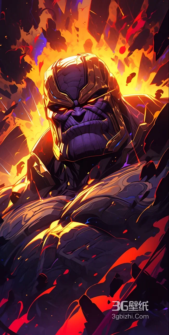 灭霸·怒火燃动 美式漫画风漫威影视高质感壁纸1