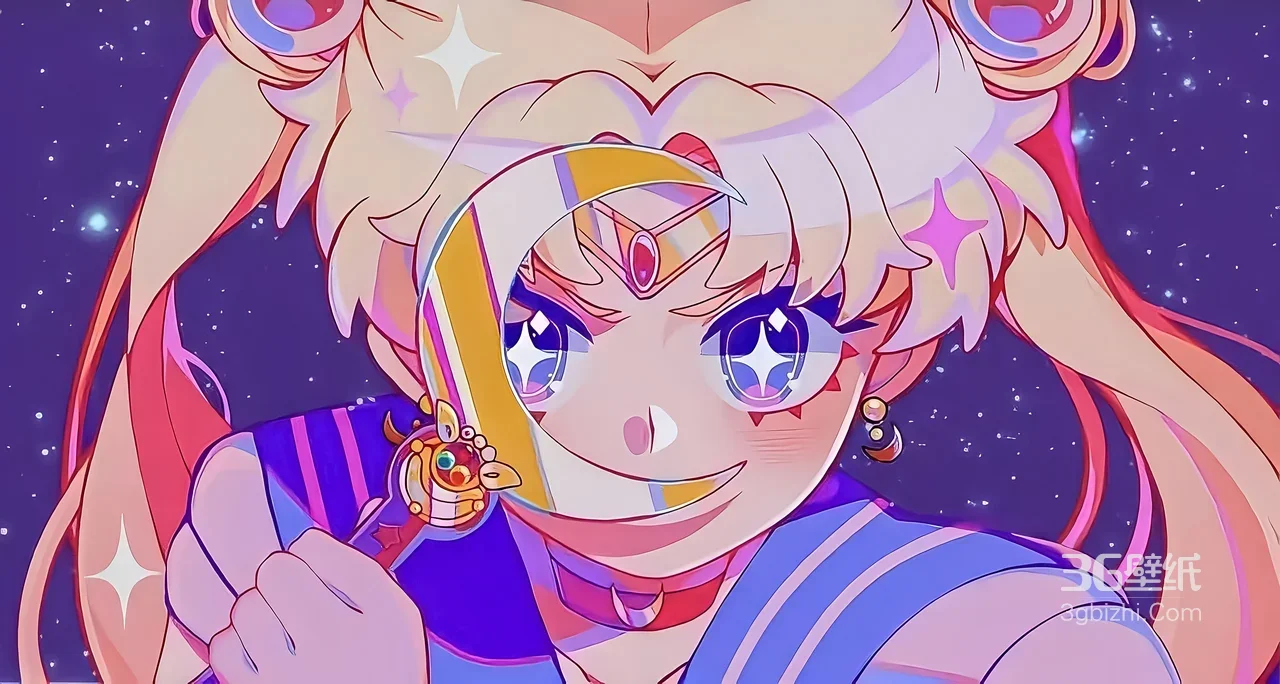 月野兔（水冰月）·星月棒 赛博梦幻风 美少女战士动漫壁纸 高热度1