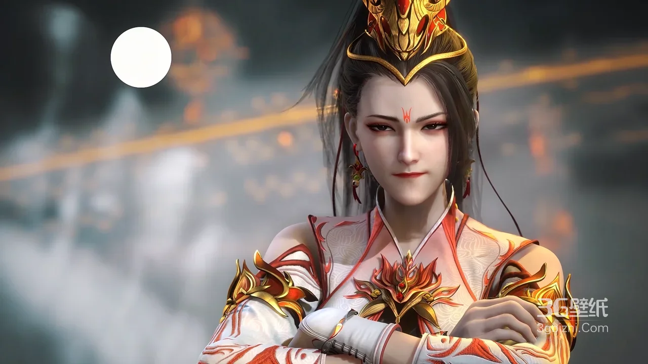 酒玖师叔·焰纹华服 国风国漫《师兄啊师兄》超飒电脑壁纸1