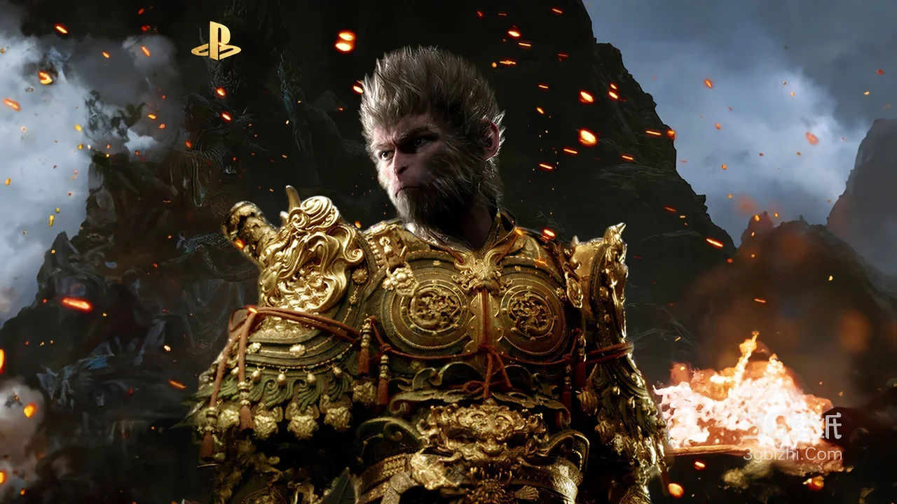 齐天大圣·金甲战神 国风暗黑《黑神话：悟空》游戏壁纸1