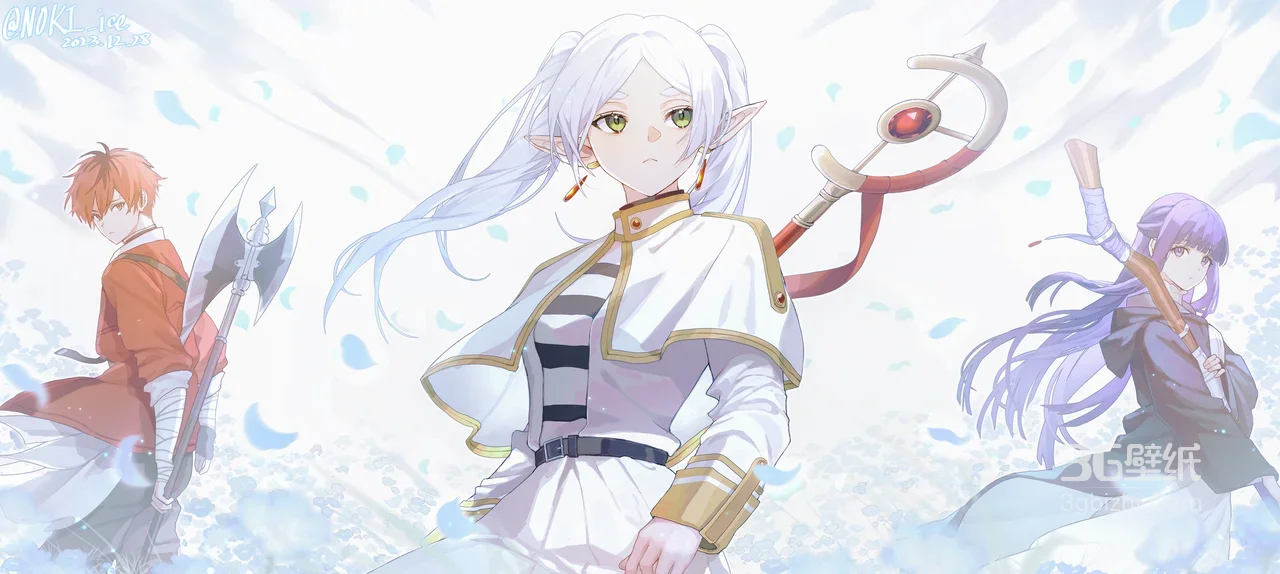 二次元唯美动漫角色群像 精灵耳少女领衔 宽屏电脑壁纸1