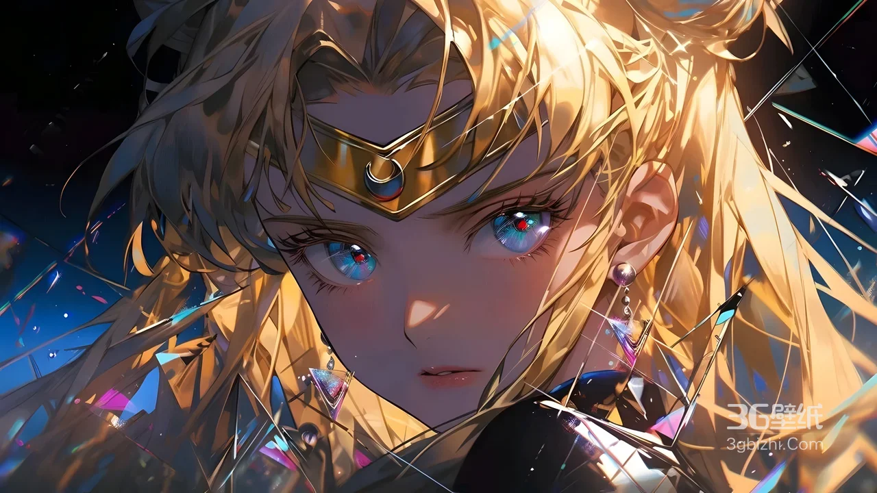 月野兔·新月头箍 二次元唯美 美少女战士动漫宽屏车机壁纸1