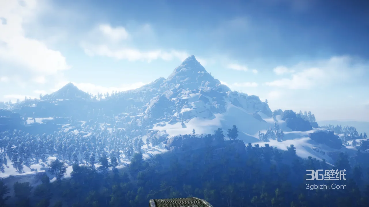 雪域松林雪景·唯美写实游戏场景 高人气冰雪电脑壁纸1