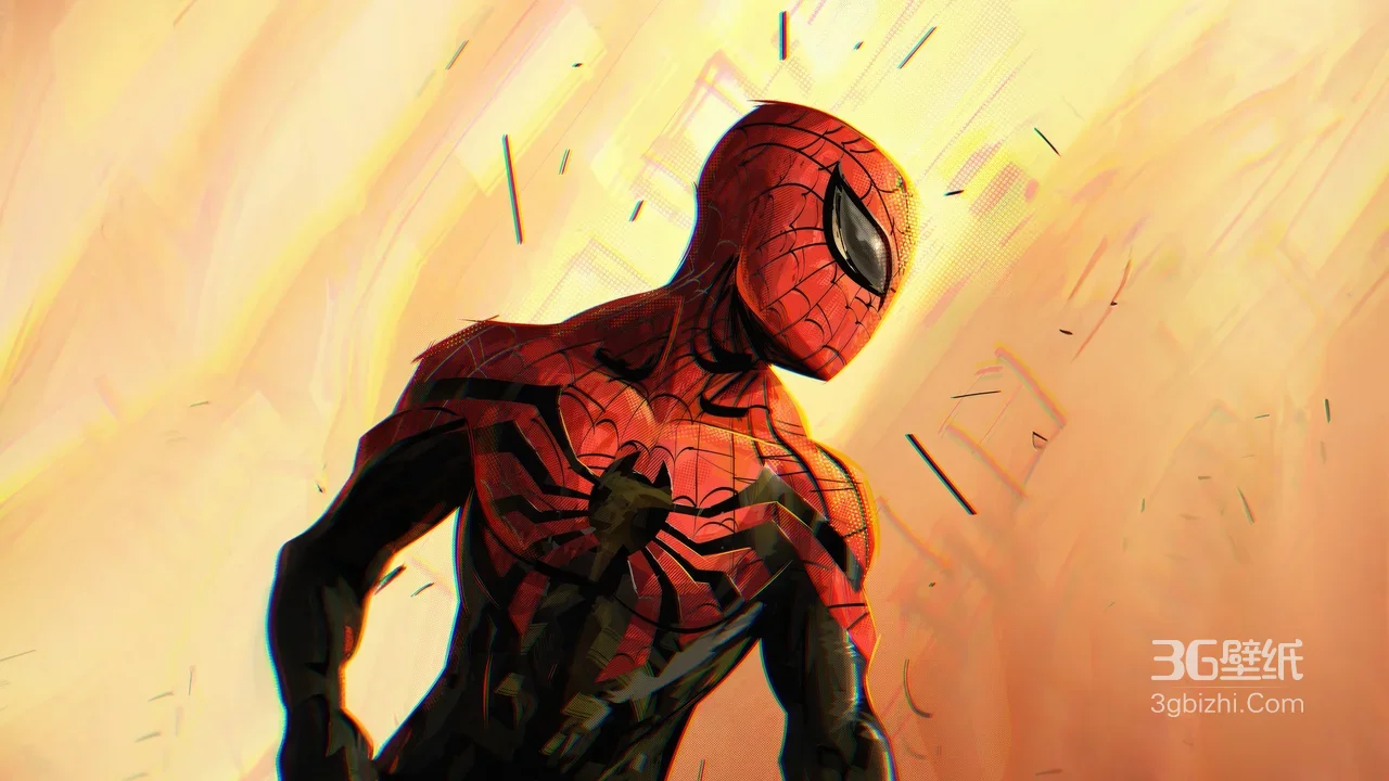 蜘蛛侠·战损纹理战衣 漫画风超燃角色电脑壁纸1