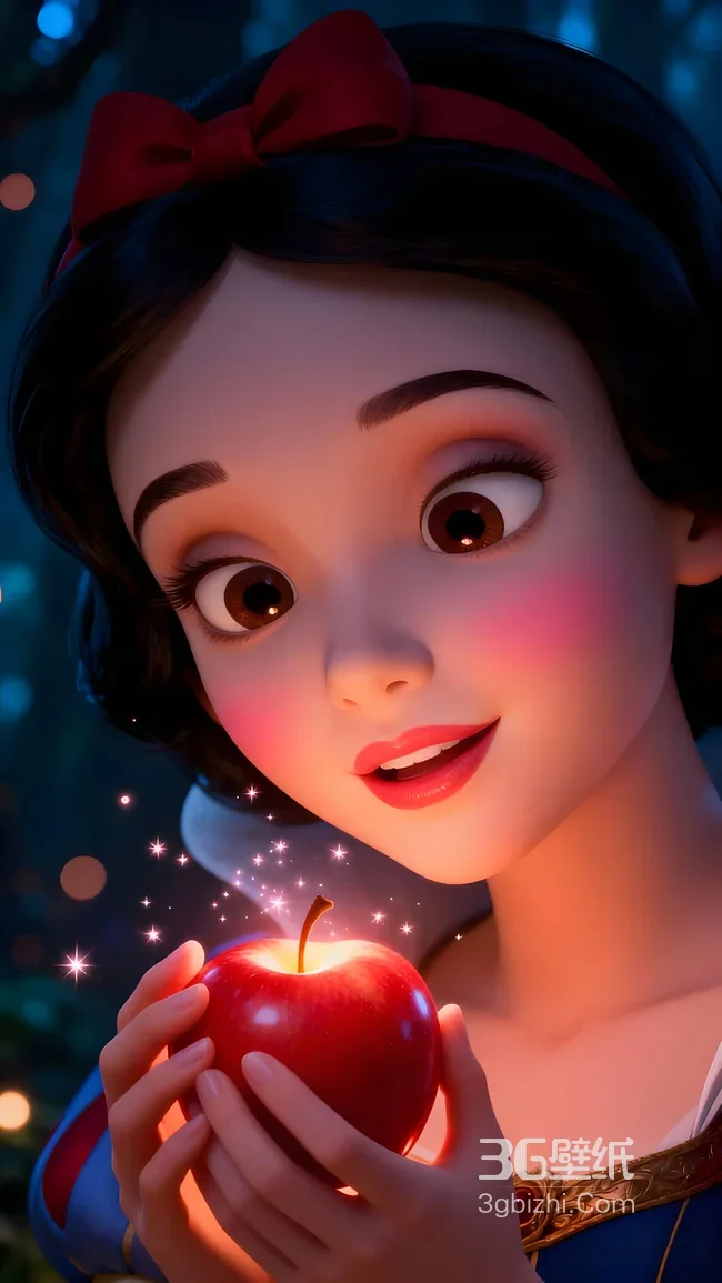 白雪公主·发光苹果 迪士尼3D唯美动画壁纸1