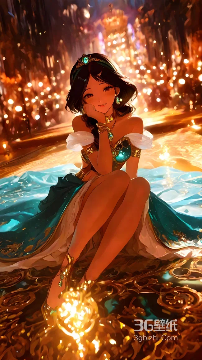 茉莉公主·华贵梦幻 迪士尼阿拉丁二次元唯美壁纸（热门公主壁纸）1