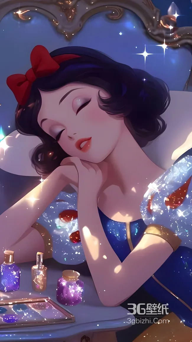 白雪公主·梦幻安睡 迪士尼动画唯美风 童话梦境手机壁纸1