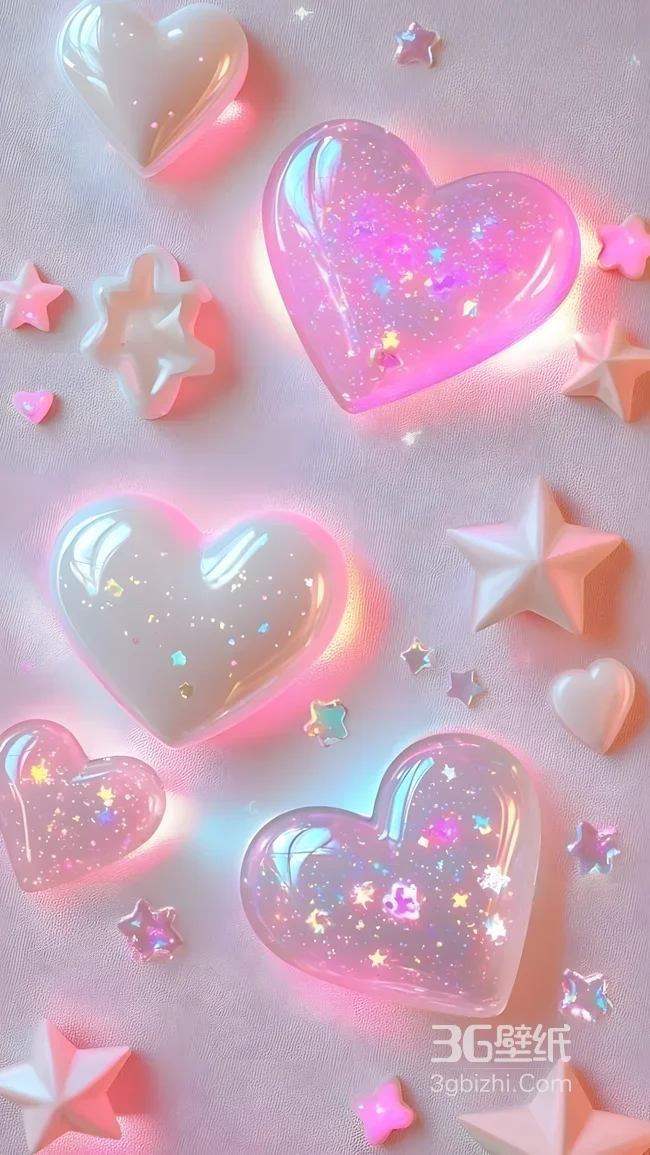 梦幻爱心星星·甜系软萌风 少女心手机壁纸1