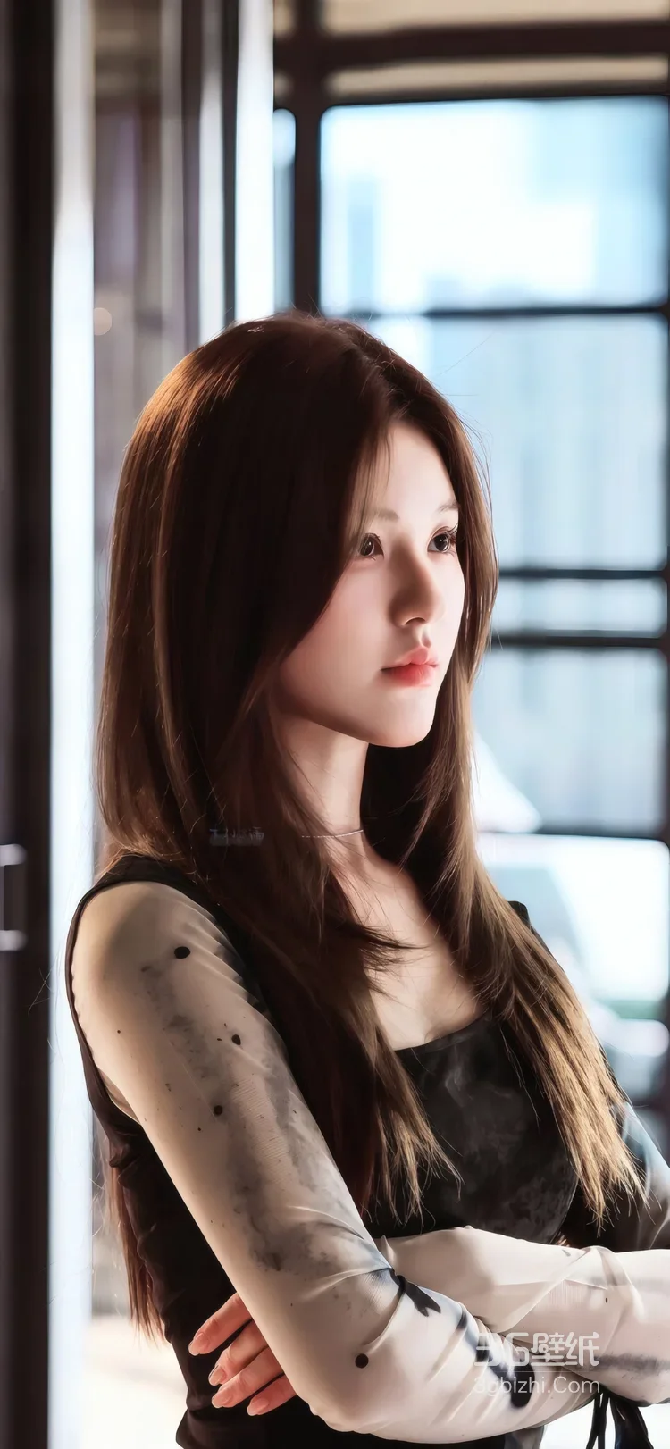 赵露思·露肩黑裙光影唯美 氛围感明星写真3