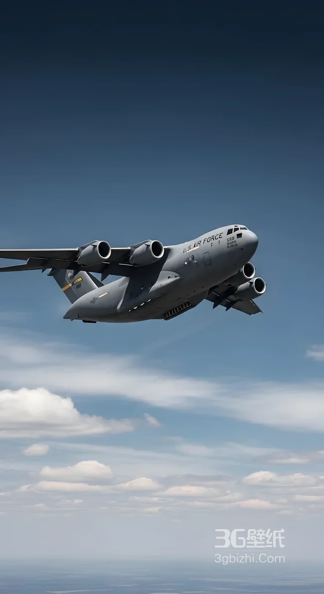 美军C-17运输机·写实军事风 硬核航空手机壁纸1