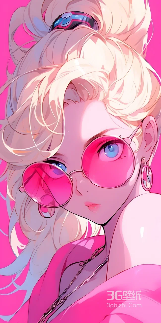 二次元唯美金发少女·精灵球元素 人气竖屏壁纸1