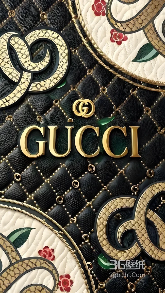 Gucci双G蛇纹元素·奢华复古风 高质感品牌壁纸1
