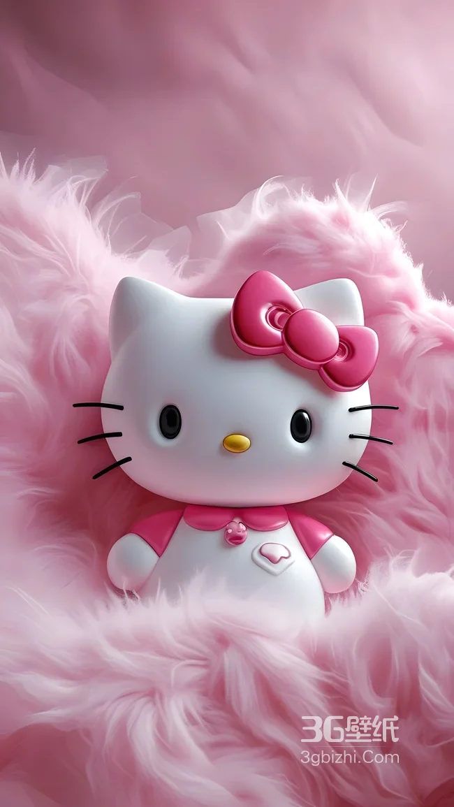 Hello Kitty·粉色蝴蝶结 甜美梦幻风 三丽鸥 高人气少女心壁纸1