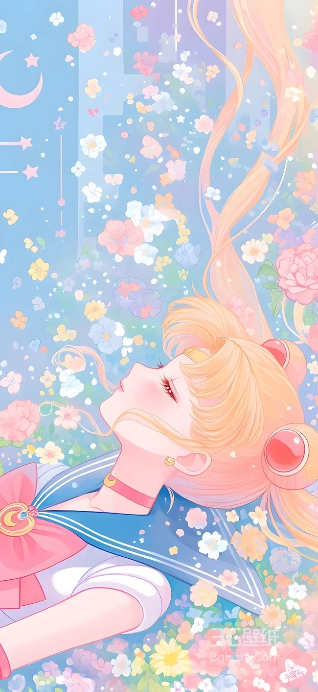 月野兔·唯美梦幻花境 美少女战士动漫手机壁纸（高人气二次元壁纸）1