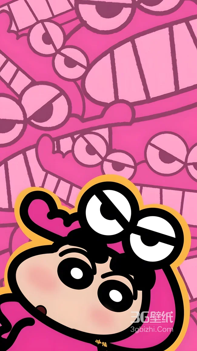 野原新之助·青蛙头套 蜡笔小新潮酷壁纸1