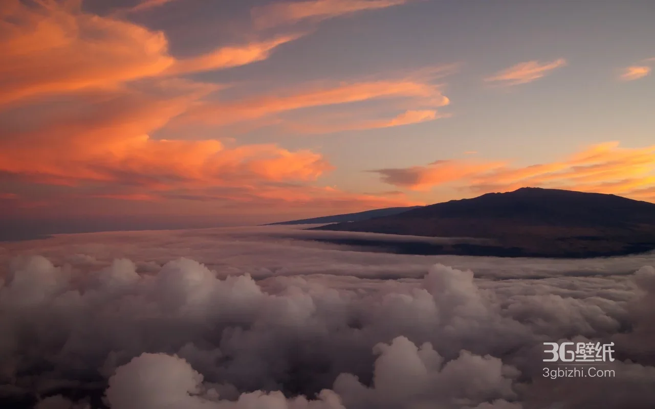 云海山巅·唯美日落风光 自然风景电脑壁纸精选1