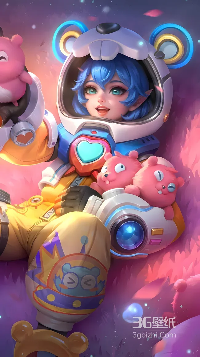 蔡文姬·太空萌宠 王者荣耀国漫风超萌游戏壁纸1