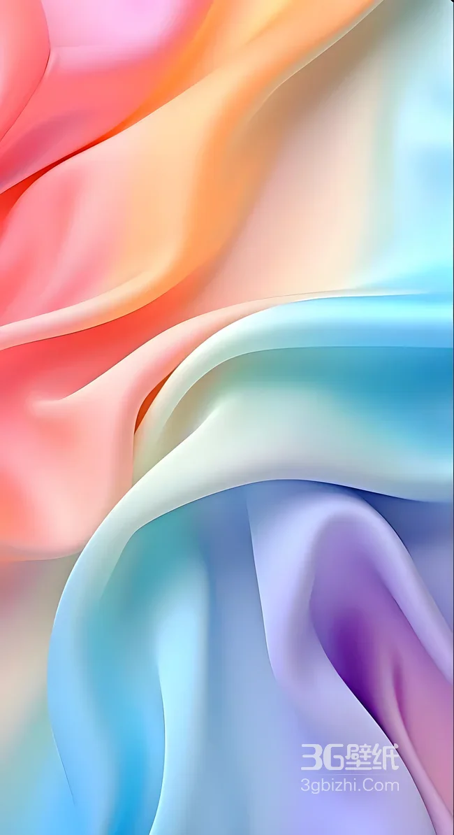 色彩绸缎渐变纹理·唯美流体艺术·2025超火治愈壁纸1