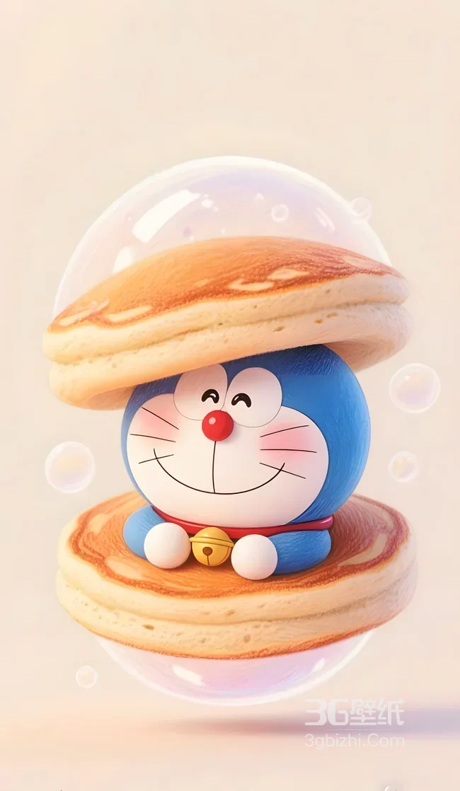 哆啦A梦·双层煎饼泡泡罩 3D治愈系高人气壁纸1