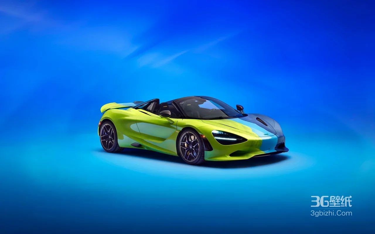 迈凯伦敞篷超跑·清新撞色风 宽屏车机壁纸1