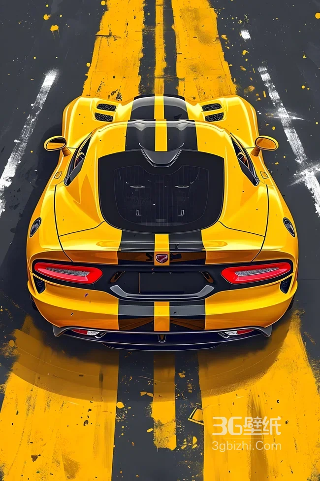 道奇Viper超跑·涂鸦风热血手机壁纸1