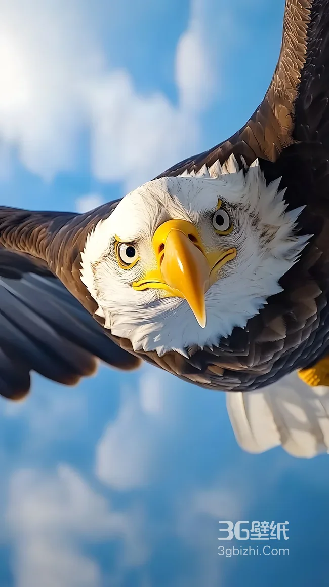 白头海雕·写实翱翔 高清霸气鸟类手机壁纸1