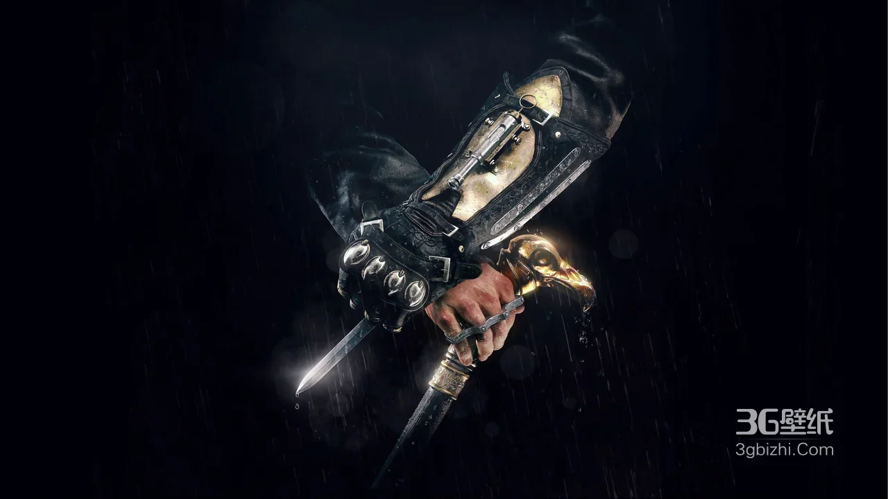 刺客信条·暗黑风刺客武器（袖剑+手杖剑） 游戏壁纸1