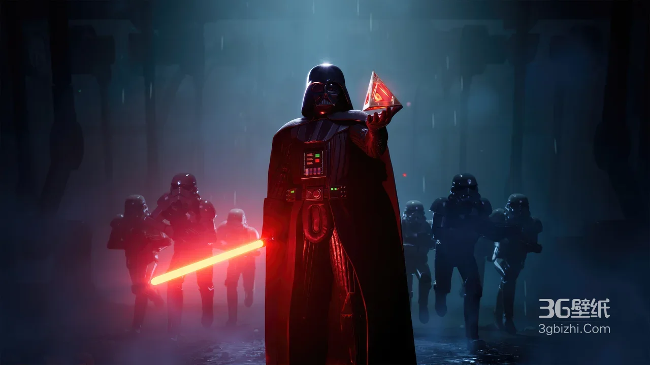达斯·维达·光剑持握 暗黑星战影视风电脑壁纸1