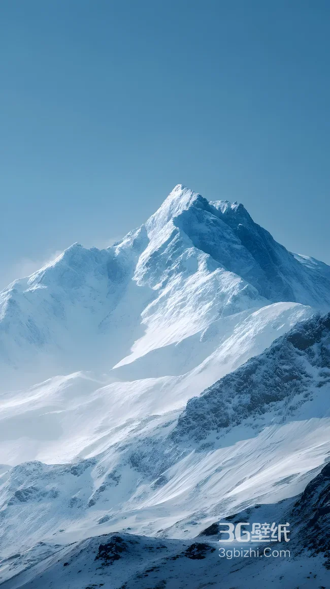 冰雪山峰·唯美清冷风 高清雪域秘境手机壁纸1
