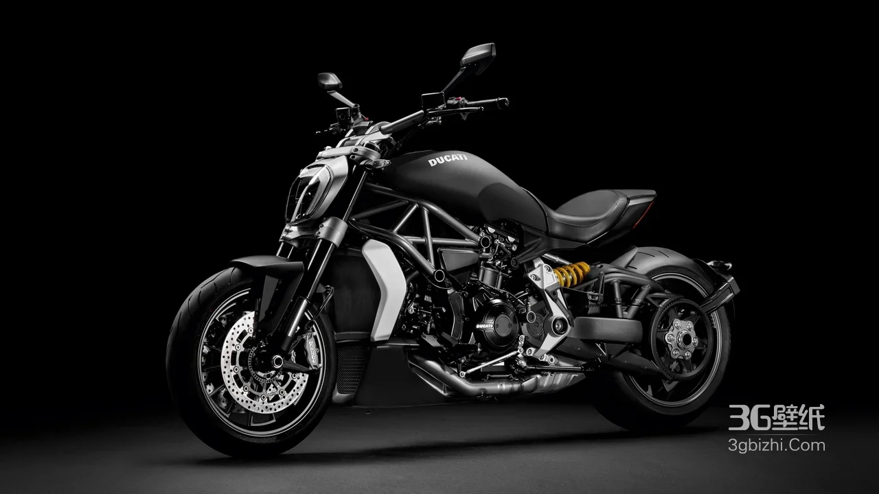 杜卡迪摩托车·暗黑科技风 宽屏车机壁纸1