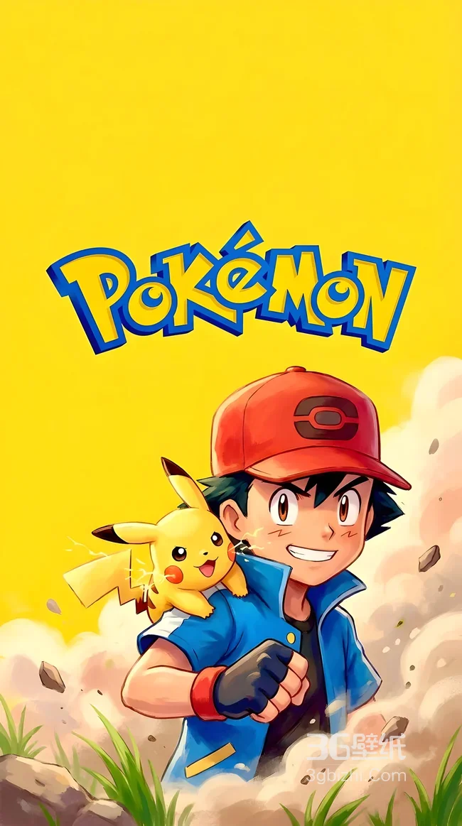 小智·皮卡丘同行 宝可梦动漫风热血手机壁纸1