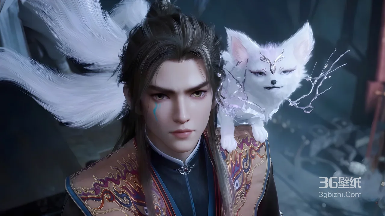 秦牧·白狐灵宠 国漫《牧神记》古风精美壁纸1