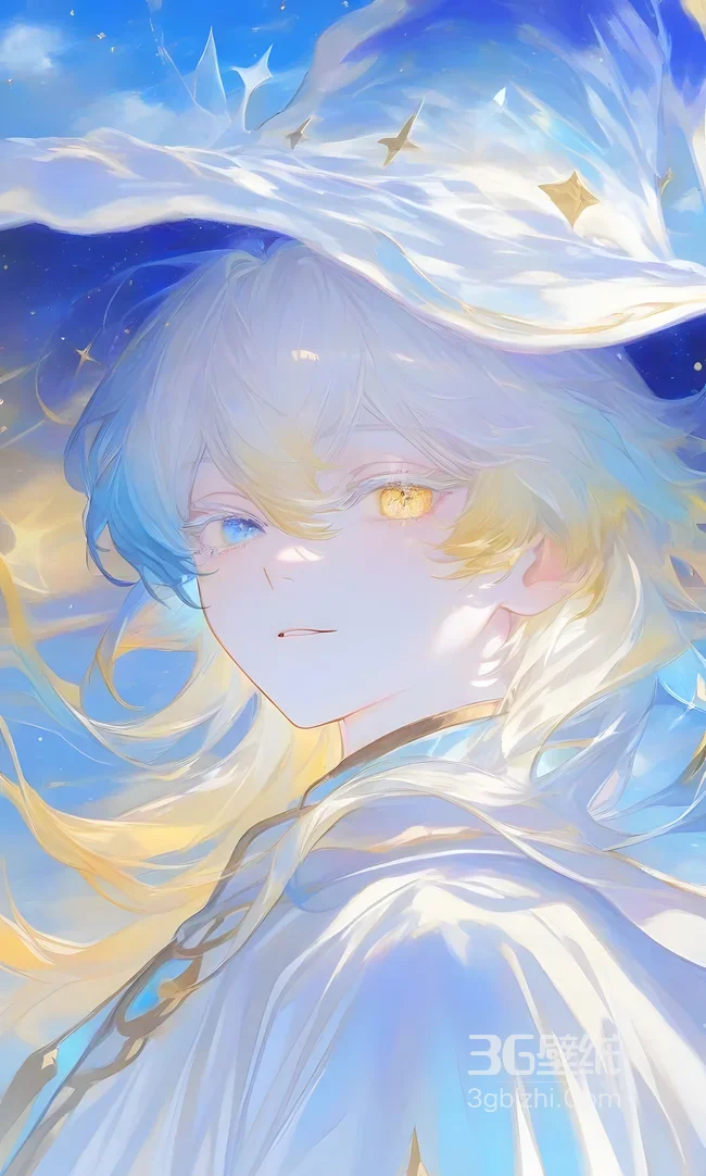 异色瞳星穹帽少年·梦幻唯美二次元插画 高人气壁纸1