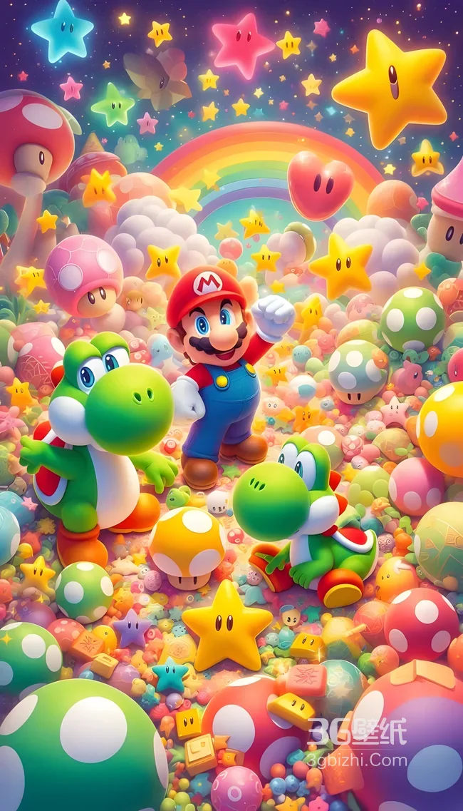 马里奥&耀西 童趣梦幻蘑菇王国 超级马里奥壁纸1