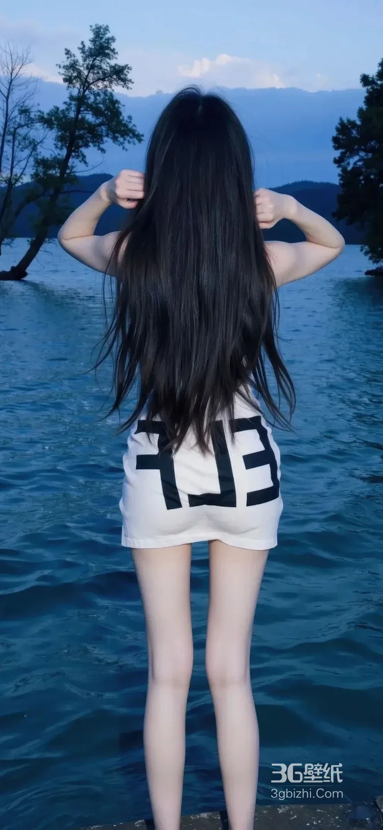 元气女生·红蝴蝶结+白猫 唯美清新户外写真 高赞女生照套图6