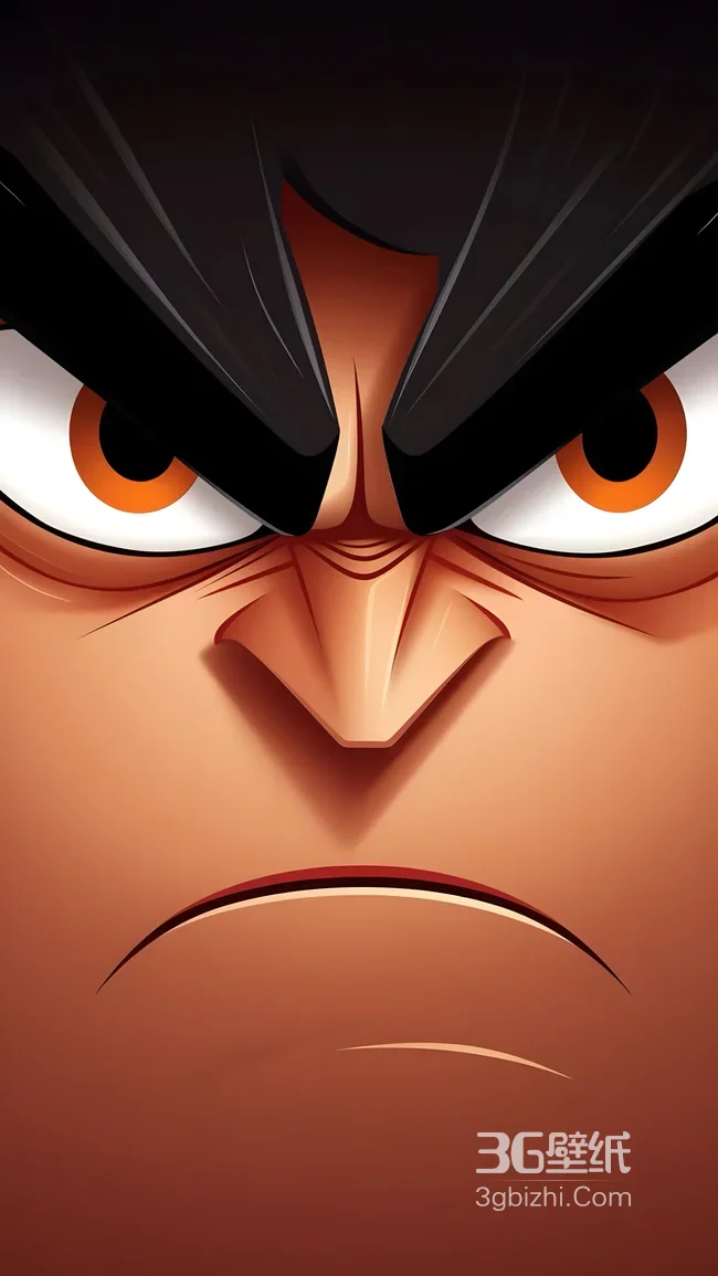 怒目角色·国漫卡通风格·热血硬汉手机壁纸（国漫愤怒表情壁纸）1