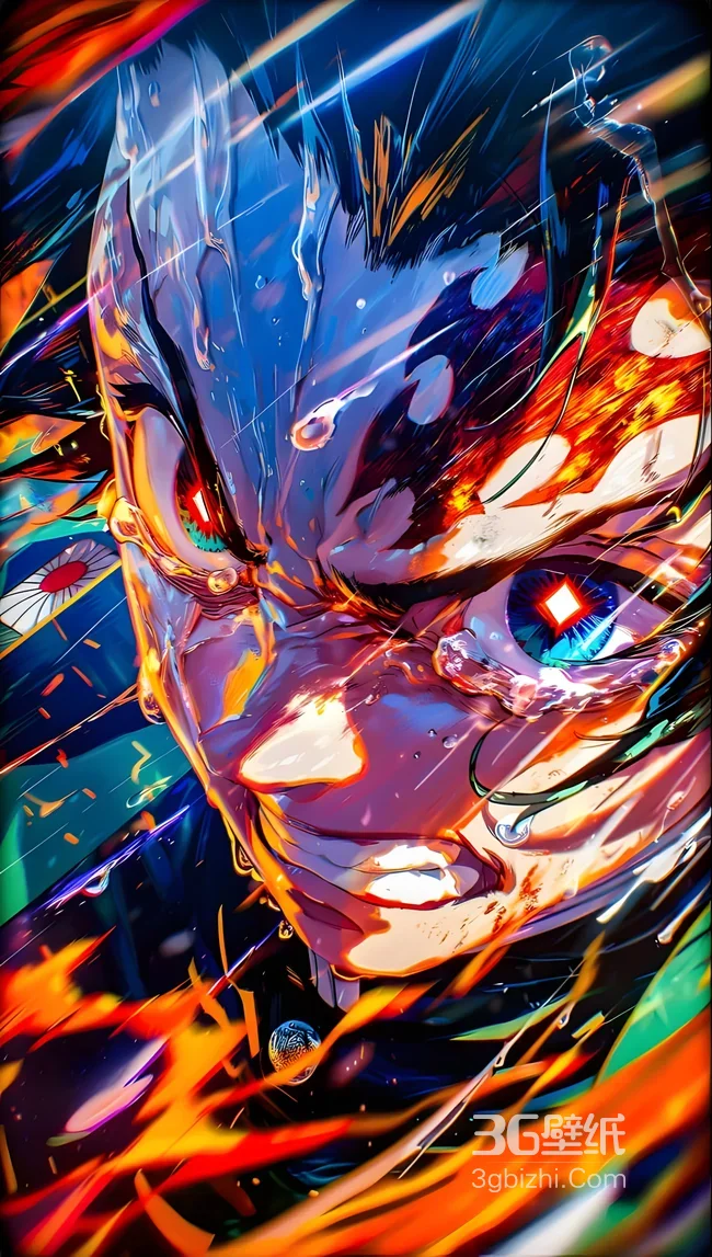 炭治郎·炎之呼吸 日漫热血风鬼灭之刃战斗特写 高燃对决1