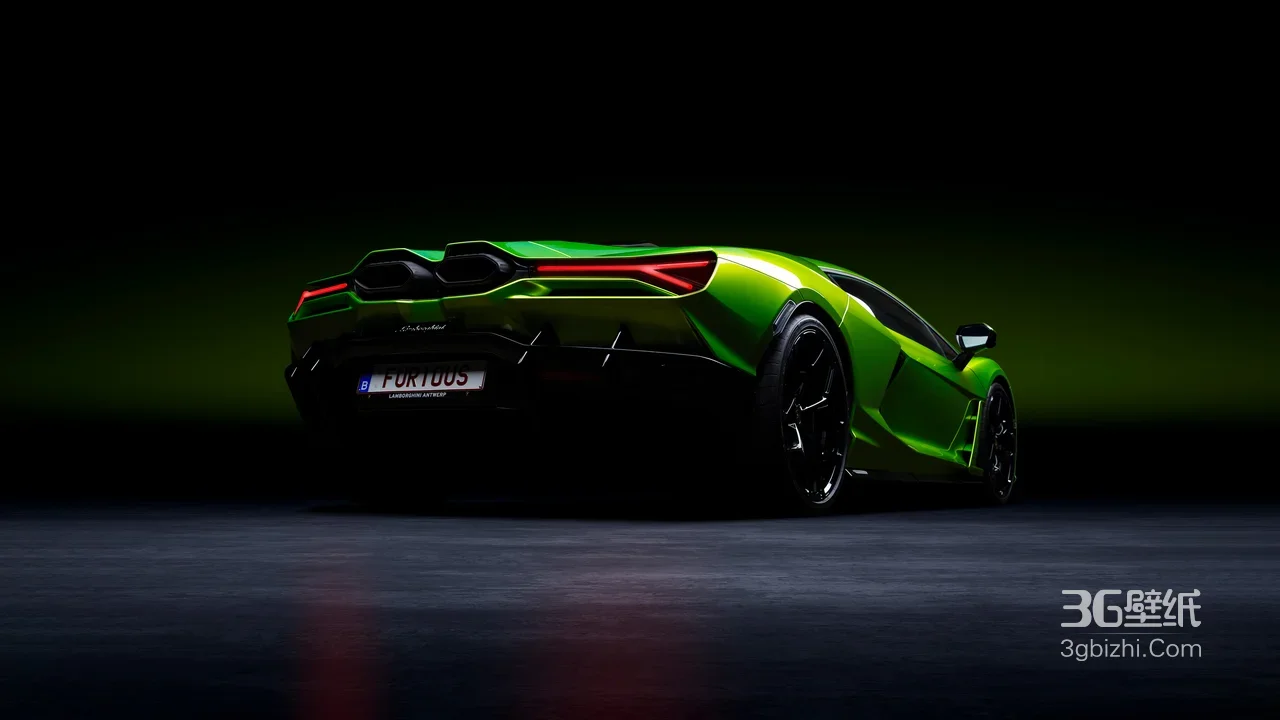 兰博基尼跑车·荧光绿暗黑风 超跑电脑壁纸精选1