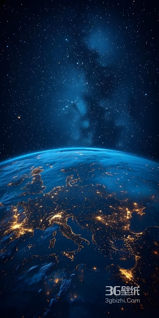 地球夜景星空写实风 梦幻宇宙手机壁纸热门款1