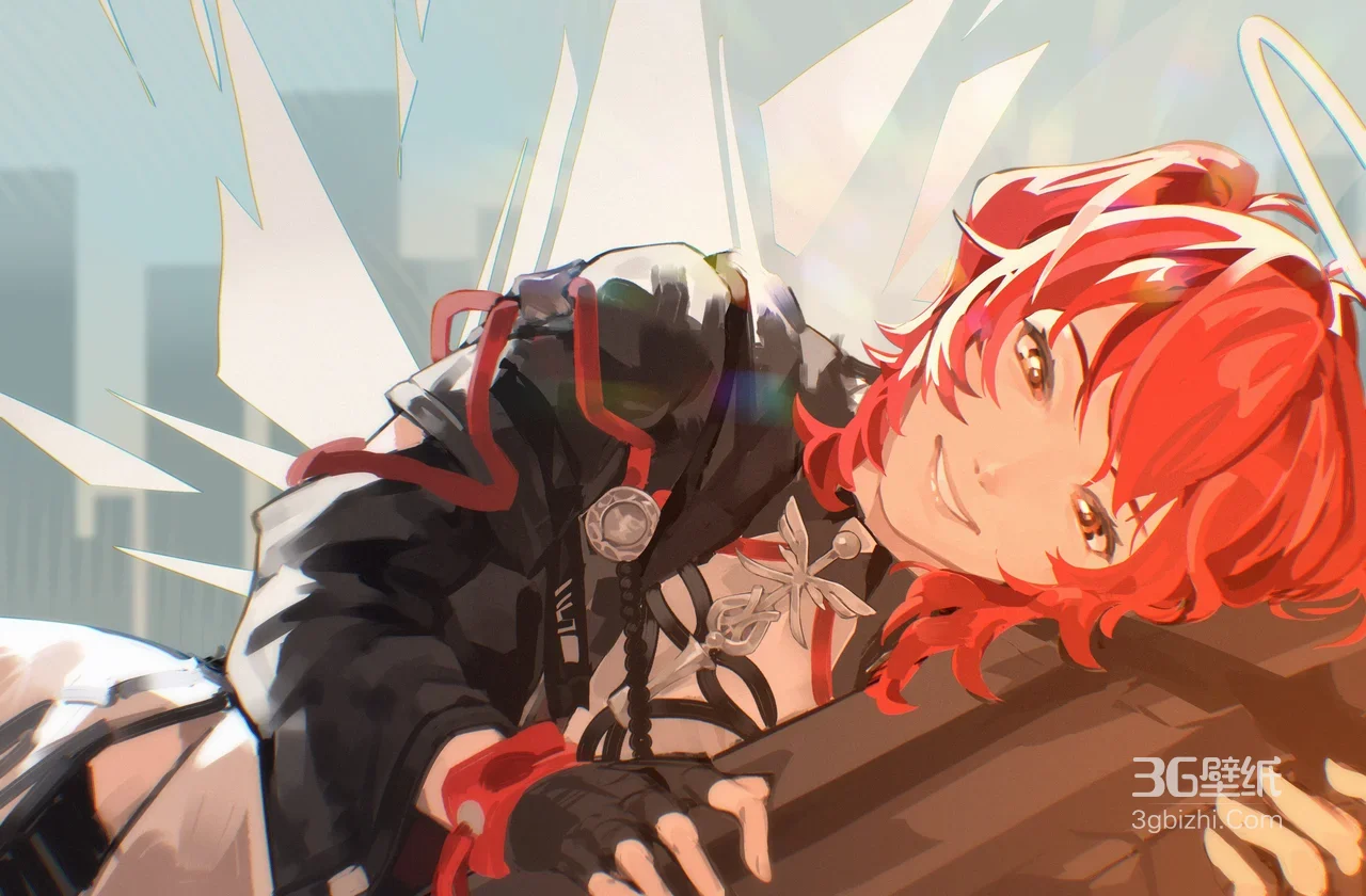 明日方舟 能天使·战斗英姿 二次元宽屏电脑壁纸1