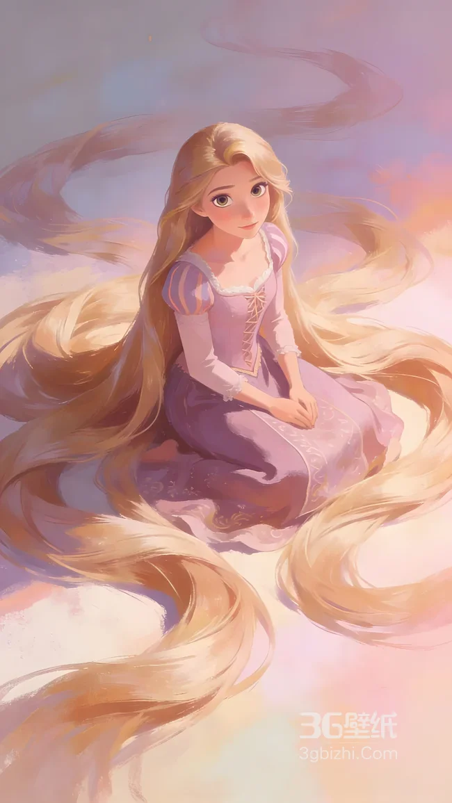 乐佩·超长金发 唯美《魔发奇缘》童话公主壁纸1