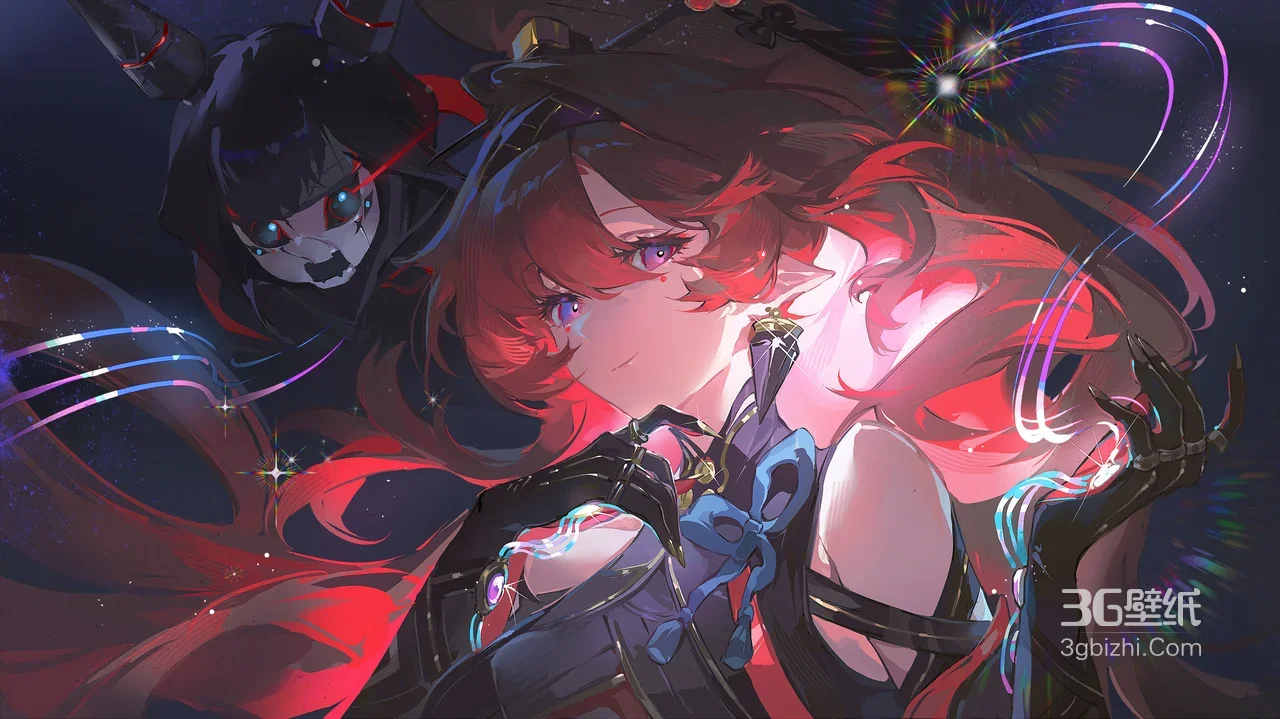 卡芙卡·绯色流光 二次元暗黑风（崩坏：星穹铁道）电脑壁纸推荐1