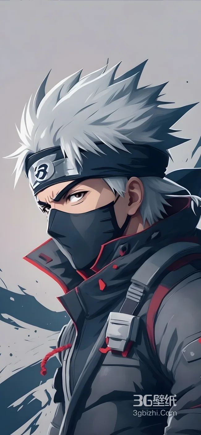 旗木卡卡西·面罩银发 日系动漫风火影忍者帅气角色 高人气忍者壁纸1