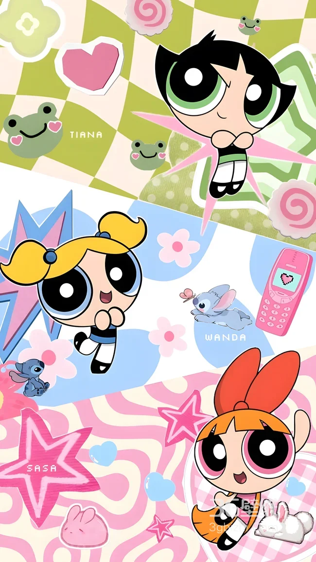 飞天小女警Tiana·Wanda·Sasa·可爱卡通动漫手机壁纸（萌系高人气壁纸）1