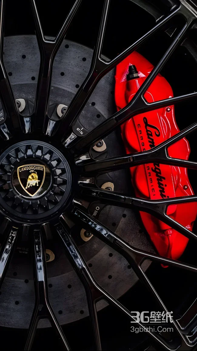 兰博基尼碳陶瓷卡钳·机械风 超跑轮毂手机壁纸1