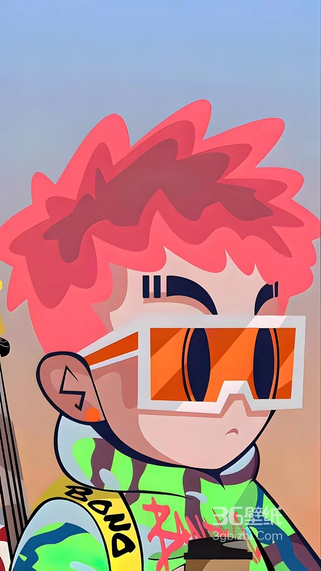 潮流红发少年·潮酷橙镜穿搭 个性手机壁纸1