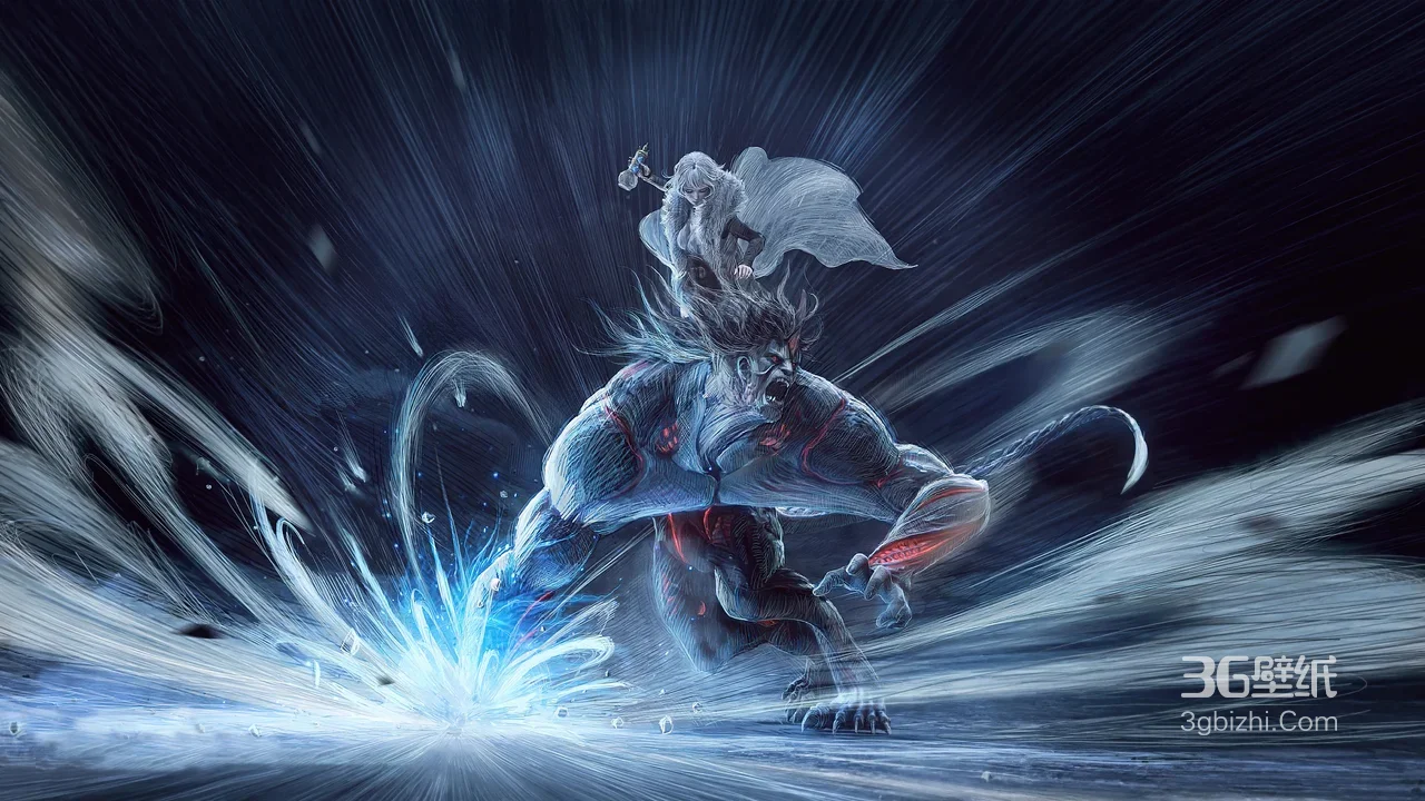 国漫巅峰制作《灵笼2》白月魁收服兽形态马克电脑壁纸1