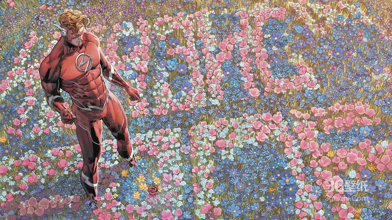 闪电侠·红色战衣 美漫花海 DC宽屏电脑壁纸1