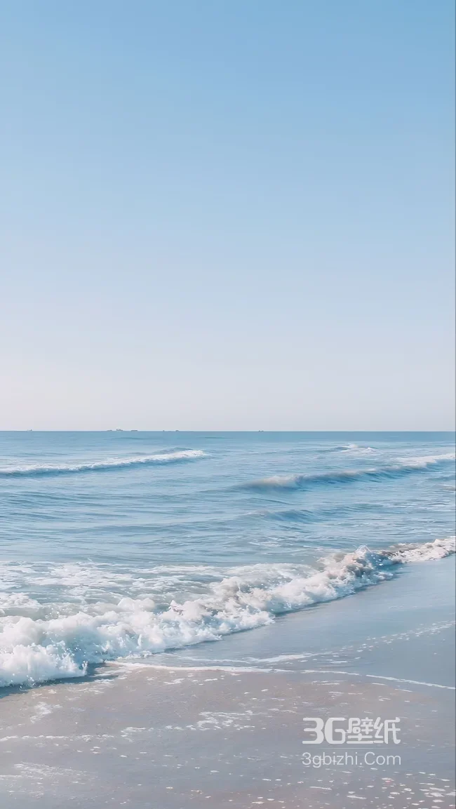 海滩海浪·唯美清新风 高清海边风景手机壁纸1