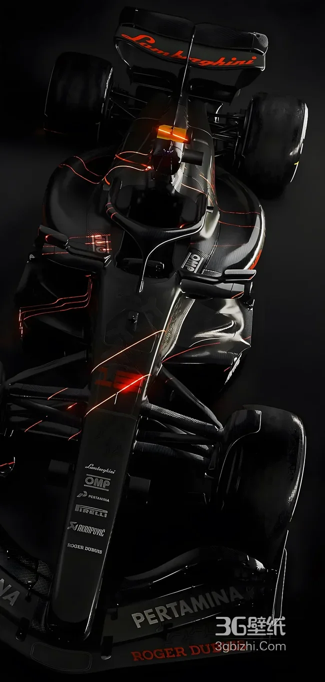 兰博基尼F1赛车·暗黑科技风·概念竞速手机壁纸1